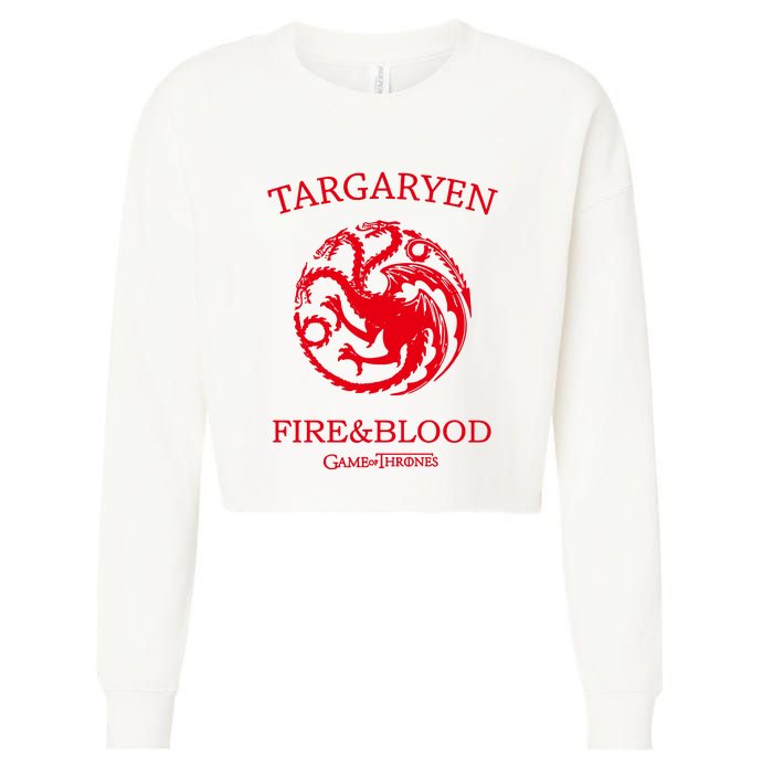 Targaryen Fire & Blood Cropped Pullover Crew