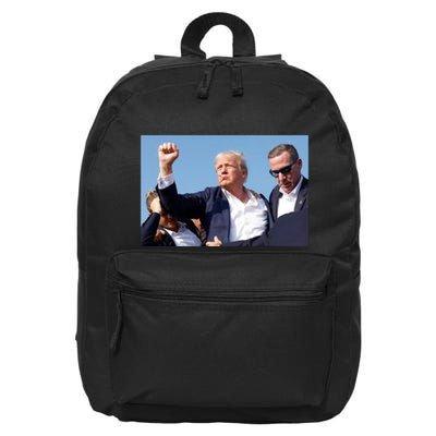 Trump Fist Bump Front And Back American Flag Design 16 in Basic Backpack
