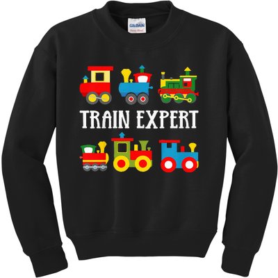 Trains Funny Boy Train Expert Kids Sweatshirt