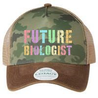 Tiny Future Biologist In Training Life Sciences Bio Legacy Tie Dye Trucker Hat