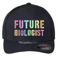 Tiny Future Biologist In Training Life Sciences Bio Flexfit Unipanel Trucker Cap