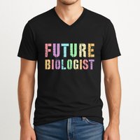 Tiny Future Biologist In Training Life Sciences Bio V-Neck T-Shirt