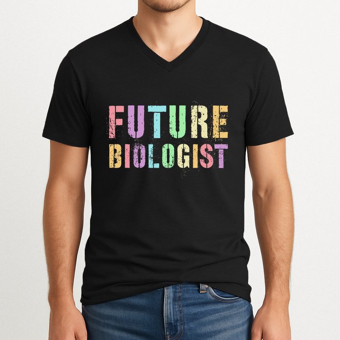 Tiny Future Biologist In Training Life Sciences Bio V-Neck T-Shirt