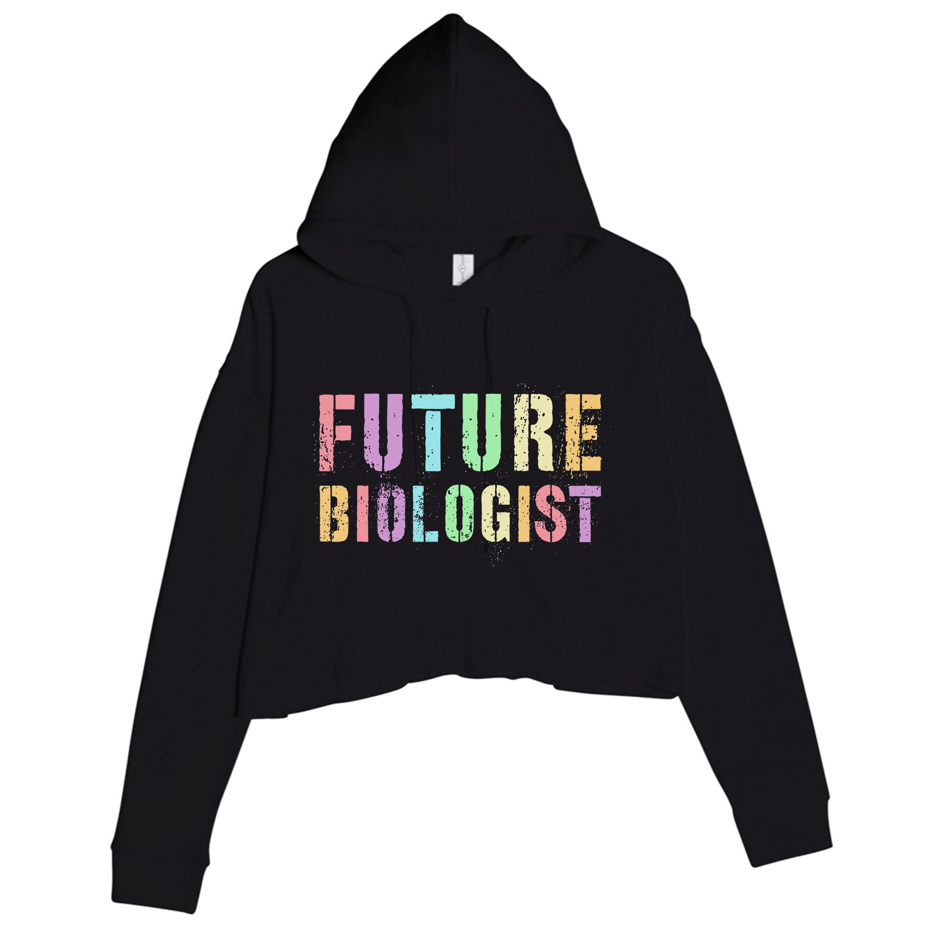 Tiny Future Biologist In Training Life Sciences Bio Crop Fleece Hoodie