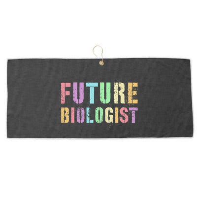 Tiny Future Biologist In Training Life Sciences Bio Large Microfiber Waffle Golf Towel