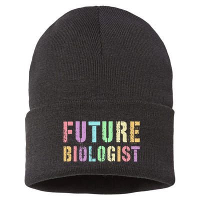 Tiny Future Biologist In Training Life Sciences Bio Sustainable Knit Beanie