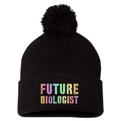 Tiny Future Biologist In Training Life Sciences Bio Pom Pom 12in Knit Beanie