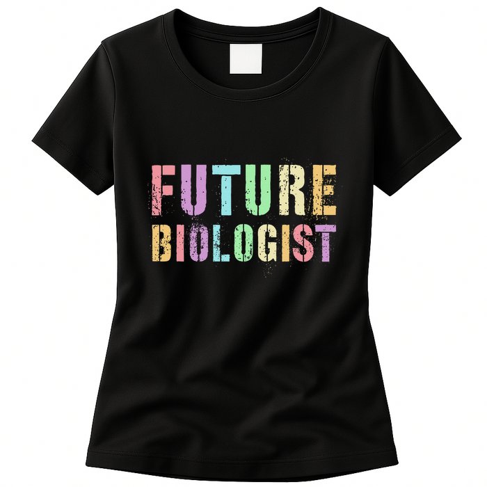 Tiny Future Biologist In Training Life Sciences Bio Womens T-Shirt
