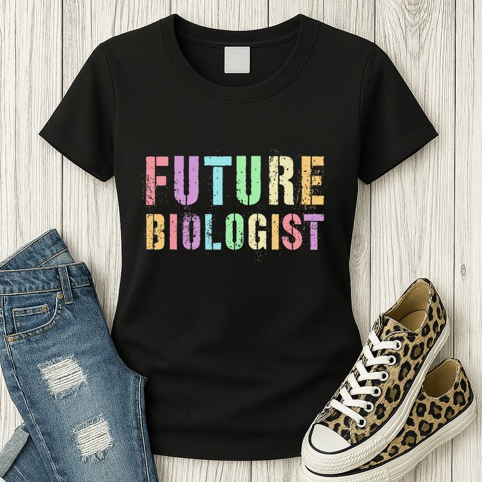 Tiny Future Biologist In Training Life Sciences Bio Womens T-Shirt