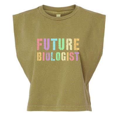 Tiny Future Biologist In Training Life Sciences Bio Garment-Dyed Women's Muscle Tee