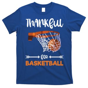 Thankful For Basketball Grateful Thanksgiving Holiday Sports Gift T-Shirt