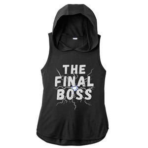 The Final Boss Rock Lightning Wrestling Rock Final Boss Ladies PosiCharge Tri-Blend Wicking Draft Hoodie Tank