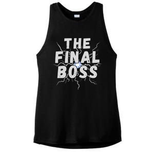 The Final Boss Rock Lightning Wrestling Rock Final Boss Ladies PosiCharge Tri-Blend Wicking Tank