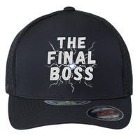 The Final Boss Rock Lightning Wrestling Rock Final Boss Flexfit Unipanel Trucker Cap