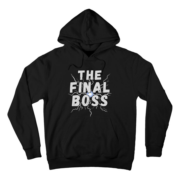 The Final Boss Rock Lightning Wrestling Rock Final Boss Hoodie