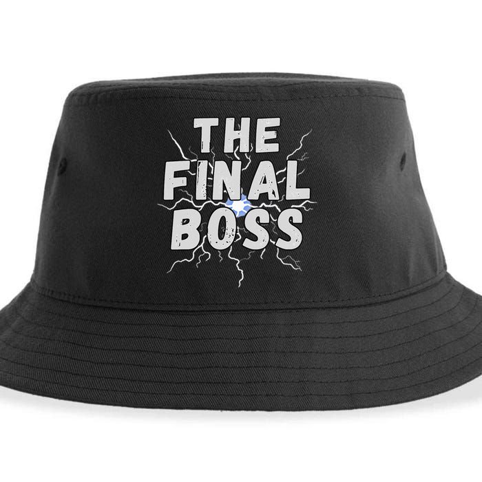 The Final Boss Rock Lightning Wrestling Rock Final Boss Sustainable Bucket Hat