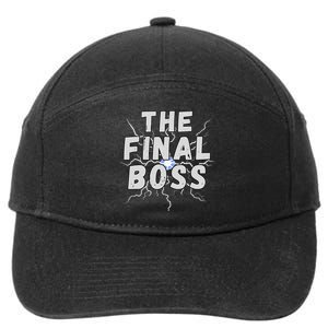 The Final Boss Rock Lightning Wrestling Rock Final Boss 7-Panel Snapback Hat