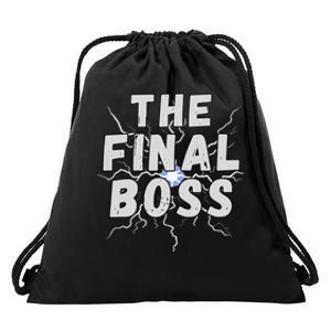 The Final Boss Rock Lightning Wrestling Rock Final Boss Drawstring Bag