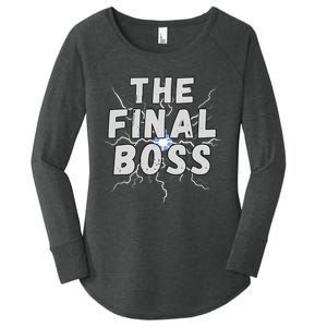 The Final Boss Rock Lightning Wrestling Rock Final Boss Women's Perfect Tri Tunic Long Sleeve Shirt