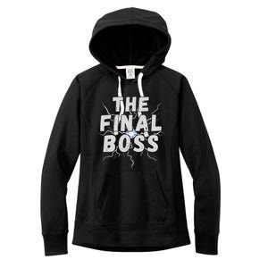 The Final Boss Rock Lightning Wrestling Rock Final Boss Women's Fleece Hoodie