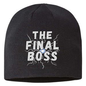 The Final Boss Rock Lightning Wrestling Rock Final Boss Sustainable Beanie