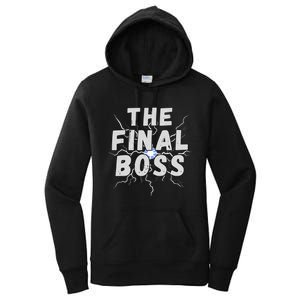 The Final Boss Rock Lightning Wrestling Rock Final Boss Women's Pullover Hoodie