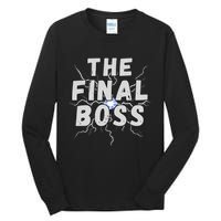 The Final Boss Rock Lightning Wrestling Rock Final Boss Tall Long Sleeve T-Shirt