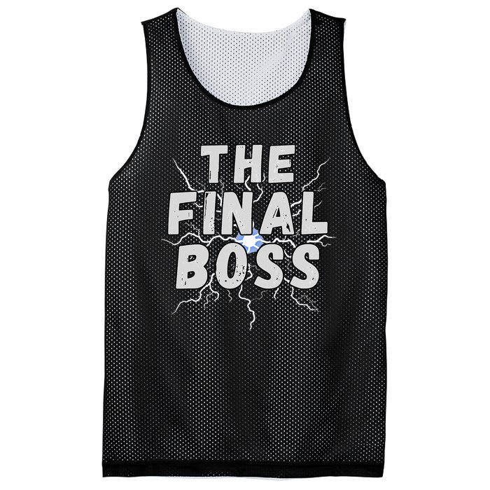 The Final Boss Rock Lightning Wrestling Rock Final Boss Mesh Reversible Basketball Jersey Tank