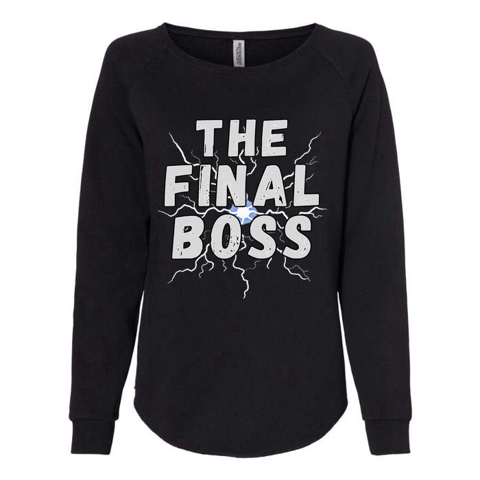 The Final Boss Rock Lightning Wrestling Rock Final Boss Womens California Wash Sweatshirt