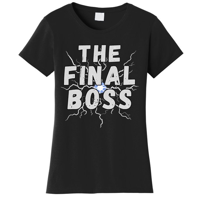 The Final Boss Rock Lightning Wrestling Rock Final Boss Women's T-Shirt