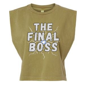 The Final Boss Rock Lightning Wrestling Rock Final Boss Garment-Dyed Women's Muscle Tee