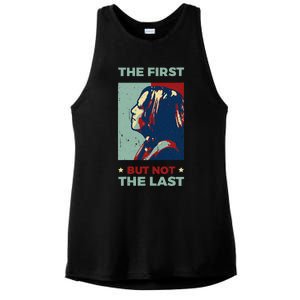 The First But Not The Last Kamala Harris 2024 Vice President Ladies PosiCharge Tri-Blend Wicking Tank