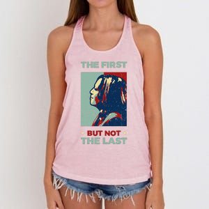 The First But Not The Last Kamala Harris 2024 Vice President Women's Knotted Racerback Tank