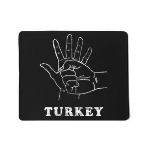 Turkey Fist Bump Silly Funny Sarcastic Thanksgiving Family Mousepad