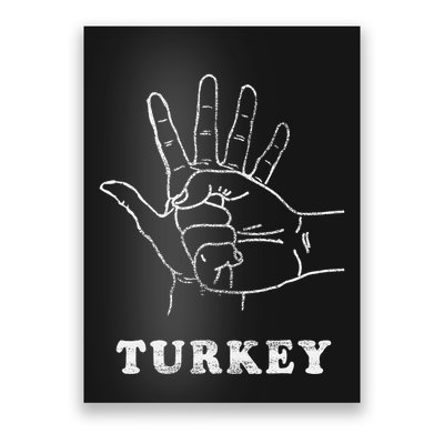 Turkey Fist Bump Silly Funny Sarcastic Thanksgiving Family Poster