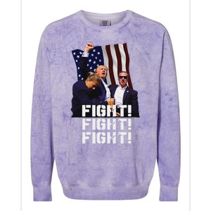 Trump Fight Bold Fighting Design Colorblast Crewneck Sweatshirt