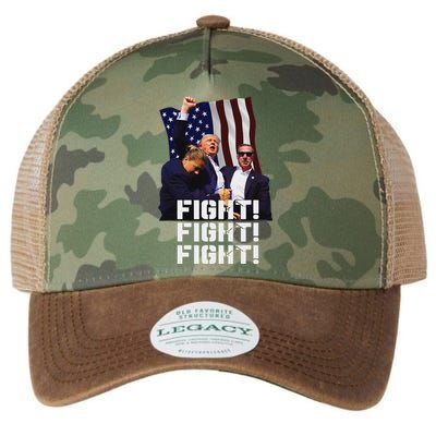 Trump Fight Bold Fighting Design Legacy Tie Dye Trucker Hat