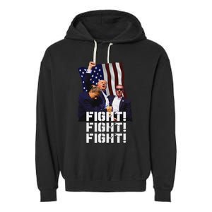 Trump Fight Bold Fighting Design Garment-Dyed Fleece Hoodie