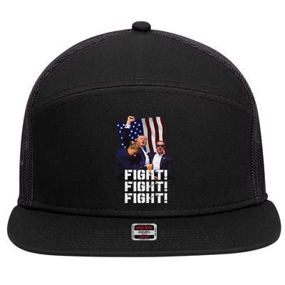 Trump Fight Bold Fighting Design 7 Panel Mesh Trucker Snapback Hat