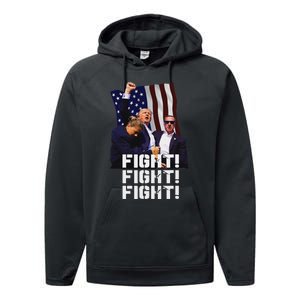 Trump Fight Bold Fighting Design Performance Fleece Hoodie