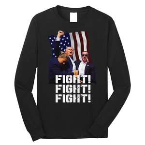 Trump Fight Bold Fighting Design Long Sleeve Shirt