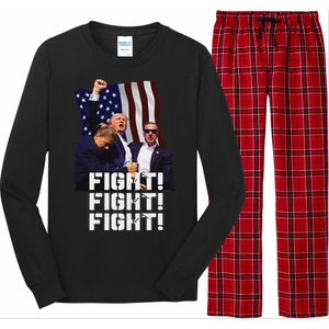 Trump Fight Bold Fighting Design Long Sleeve Pajama Set