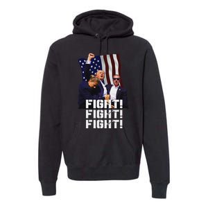 Trump Fight Bold Fighting Design Premium Hoodie