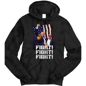 Trump Fight Bold Fighting Design Tie Dye Hoodie