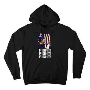 Trump Fight Bold Fighting Design Tall Hoodie