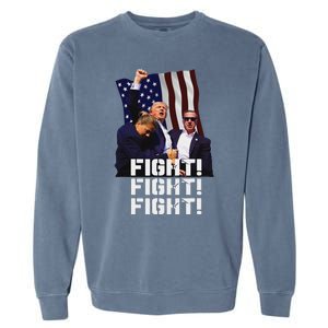 Trump Fight Bold Fighting Design Garment-Dyed Sweatshirt