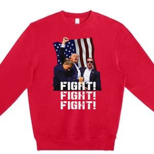 Trump Fight Bold Fighting Design Premium Crewneck Sweatshirt