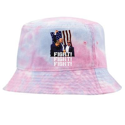 Trump Fight Bold Fighting Design Tie-Dyed Bucket Hat