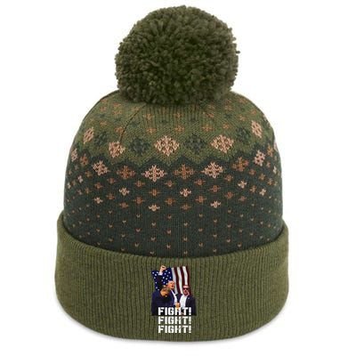 Trump Fight Bold Fighting Design The Baniff Cuffed Pom Beanie