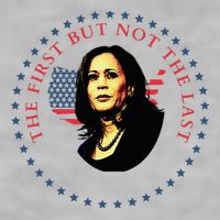 The First But Not The Last Kamala Harris Ladies PosiCharge Tri-Blend Wicking Tank